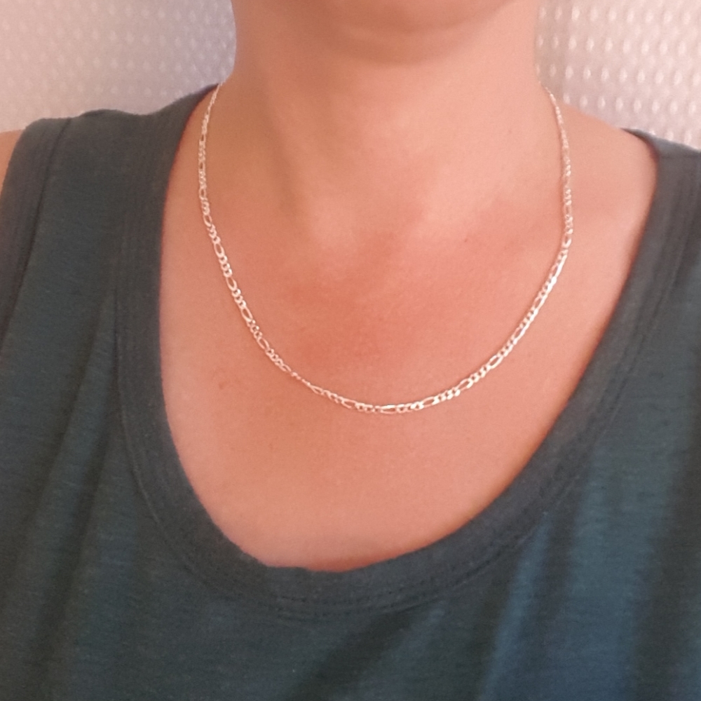 New Sterling Silver Figaro Chain - Picture 3 of 3